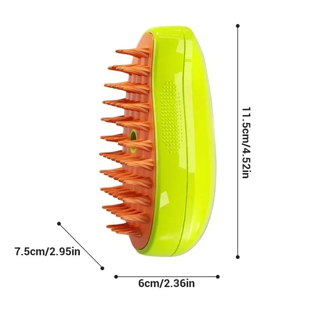 מברשת קיטור חשמלית 3 ב-1 – סירוק, עיסוי וניקוי לכלבים וחתולים